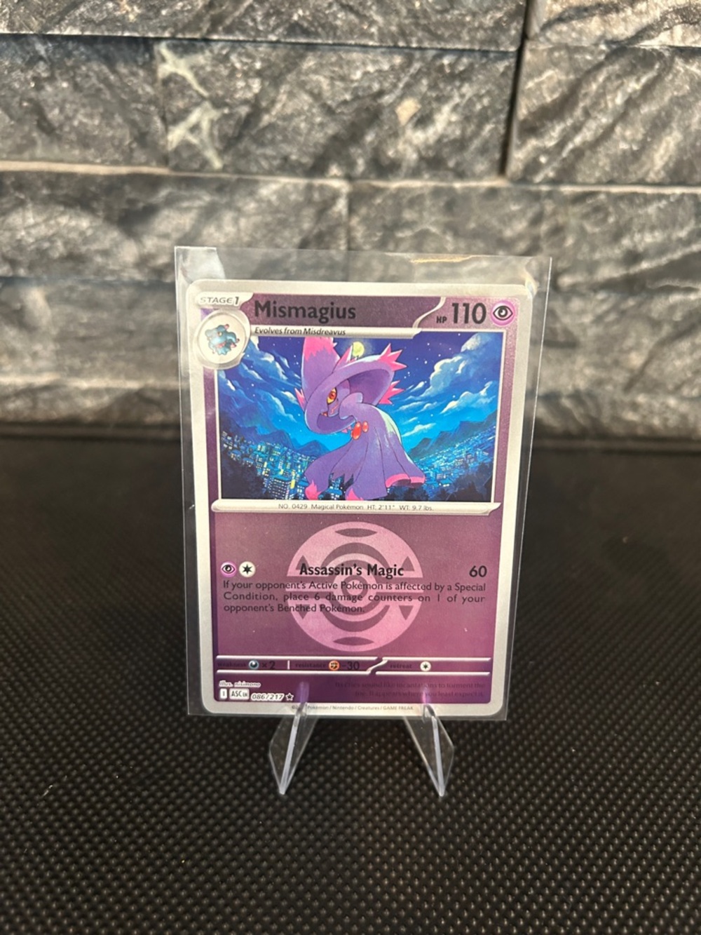 Pokemon Mismagius 086/217 Reverse Holo Rare from‎ Ascended Heroes Set M/NM